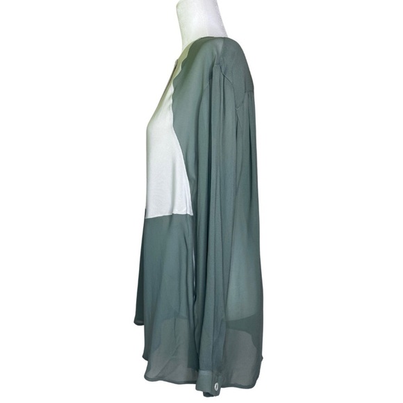 Giorgio Armani Vintage Sheer Two Toned Long Sleeve Tunic Sz 44/10 - Picture 5 of 13